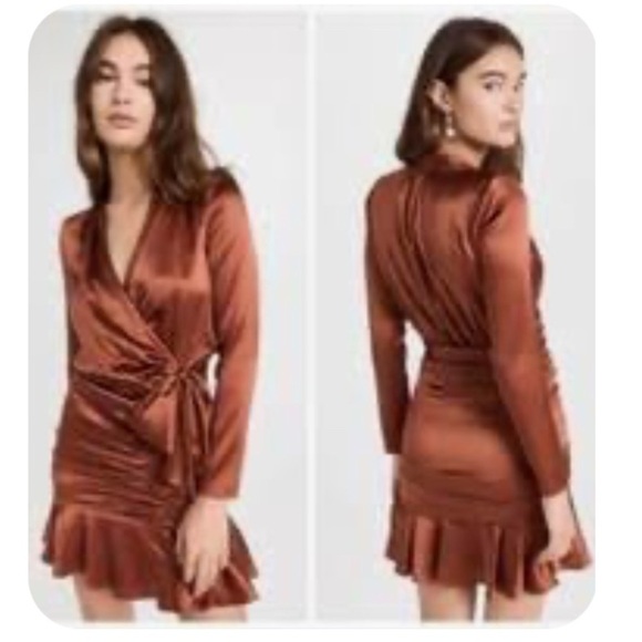 Veronica Beard Orange Ruched Wrap Dress - Picture 8 of 14